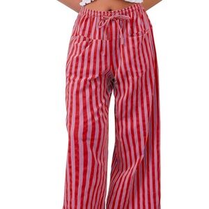 MISSACTIVER Women Drawstring Striped Pants